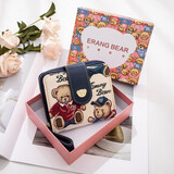 小熊依恋女士钱包多卡位多功能零钱包时尚短款钱包女