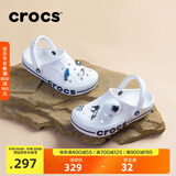 卡骆驰洞洞鞋贝雅卡骆班轻便耐磨一脚蹬休闲鞋|205089 白/深蓝-126 45 (290mm)