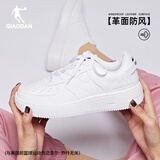 乔丹QIAODAN板鞋女鞋休闲运动板鞋 小白鞋女24新款百搭空军一号滑板鞋 白色/黑色(经典款) 37