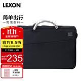 乐上（LEXON）手提包男15.6英寸笔记本包电脑包公事包时尚休闲公文包蓝黑色