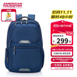 美旅箱包背包双肩包休闲运动大容量电脑包QI5 墨蓝色 明星同款