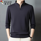 啄木鸟（TUCANO）半拉链卫衣男春秋潮流宽松立领长袖T恤休闲百搭打底衫上衣服男装