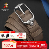 稻草人复古男皮带针扣式真头层牛皮商务休闲腰带裤带生日礼物送父亲老公