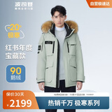 波司登冬季鹅绒极寒羽绒服男女情侣同款短款大毛领外套