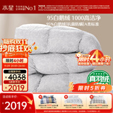 水星家纺羽绒被95%白鹅绒被子冬季加厚冬被芯双人羽绒被220cm×240cm1100g