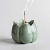 楠檀大师青瓷小香炉线香插香座家用沉香托陶瓷熏香炉实用檀香薰炉禅意摆件