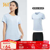361°跑步运动套装女士夏季衣服新款休闲短袖短裤两件套662414001H-5