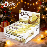 德芙（Dove）圣诞礼盒多口味巧克力礼物女送男老师老婆生日43g大条装*12条 奶香白巧【12条/盒】盒装516g