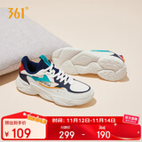 361°运动鞋男秋冬季革面复古轻便厚底休闲老爹保暖鞋子672036763-2