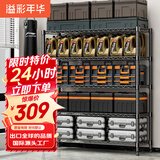 溢彩年华 1.2米重型货架家用仓储物架多功能收纳架落地架子家用置物架2608