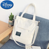 迪士尼（Disney）手提书包男生补习袋男孩课外补课帆布袋拎书袋小学生初中辅导班包 不带三环白色