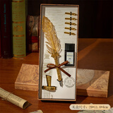 洧宜羽毛笔礼盒哈利波特风格钢笔蘸墨笔文具套装纪念品成人礼物18岁初高中送同学老师生日礼物高级感