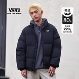 VANS范斯官方 男女情侣羽绒夹克立领经典LOGO 黑色   L 