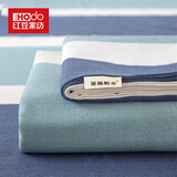 红豆家纺原棉老粗布床单单件加厚冬季单人宿舍被单床盖双人家用软席床罩套 欢乐【原棉老粗布 亲肤舒适】 200*230cm三件套【床单+枕套*2】