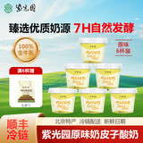紫光园奶皮子酸奶【紫光园直发】鲜奶发酵北京特产酸奶120g左右中秋送礼 奶皮子酸奶*6盒+【联名礼袋】