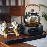 全度玻璃提梁壶家用小型电陶炉煮茶器烧水壶大容量保温玻璃茶壶 【升级新款加厚】升级显屏电陶炉10件组