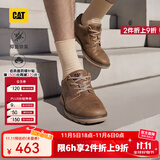 CAT卡特休闲皮鞋男士复古工装轻户外软牛皮防滑通勤鞋P725212N3AMC29 浅褐 42