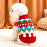萌嘟星宠 猫咪狗狗衣服冬季比熊泰迪博美小型犬新年毛衣宠物保暖秋冬装S号