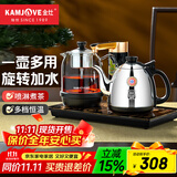 金灶（KAMJOVE） 自动上水电热水壶电茶炉耐热玻璃煮茶器煮茶壶黑茶自动加水烧水壶全自动茶台烧水壶 0.9L 旋转加水款