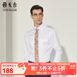 雅戈尔（YOUNGOR）长袖衬衫男DP免烫衬衫纯棉面料抗皱易打理新品 YLDP10171BJA白色 44