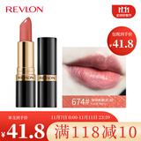 露华浓（Revlon）丽采保湿滋润唇膏女士哑光黑管口红女士不掉色美妆化妆品女彩妆 674#珊瑚果酱（奶油质地）