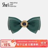 She's茜子发饰梵高向日葵手工钉珠横夹复古发夹发卡生日礼物送女友