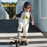 巴拉巴拉婴儿连体衣宝宝新生儿衣服爬服哈衣2025撞色时尚可爱209325120202