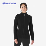 迪卡侬（DECATHLON）保暖户外抓绒衣外套男女运动宽松秋摇粒绒外套冲锋衣内胆 女款-全拉链- 黑色 S