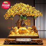 匠驴貔貅聚宝盆发财树摆件乔迁开业礼物客厅酒柜店铺收银台装饰工艺品 【京仓直发】中号 长38宽17高40厘米