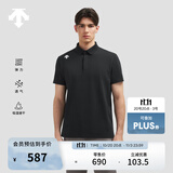 DESCENTE迪桑特TRAINING系列综训TOUGH男士速干短袖POLO衫夏季 BK-黑色 L (175/96A)