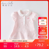 戴维贝拉（DAVE＆BELLA）【汽水棉】女童连衣裙夏装宝宝公主裙学院风儿童裙子