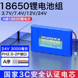 德力普（Delipow）18650锂电池组24V 3000mAh大容量充电电池适用扩音器/收音机/唱戏机/户外音响/太阳能灯/玩具车等