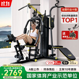 军霞（JUNXIA）综合训练器健身器材多功能一体机力量站健身器材家用健身房组合器 DS53/72KG配重+蹬腿+臂力垫+单车