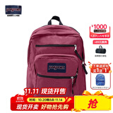 JANSPORT杰斯伯双肩包男旅行轻便背包书包女高中笔记本大学生包电脑包 47JK04S 深紫酒红-隔层+侧袋
