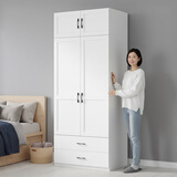 金经金属钢制北欧衣柜主卧室家用铁艺儿童衣柜出租房环保铁皮衣橱长1米