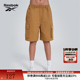 Reebok锐步官方24新品男女同款工装大口袋梭织宽松休闲短裤 24SRM603UGY3 M