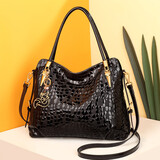 金狐狸（FOXER）头层牛皮女士包包女包大容量手提包单肩斜挎包妈妈包妇女神节礼物