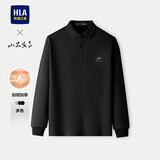 HLA海澜之家【加绒】polo衫男冬季山不在高系列宽松上衣男过年