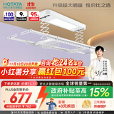 好太太（Hotata） 电动晾衣架智能自动升降晒被阳台晾衣架室外衣服架伸缩晾衣杆 【46孔大晒量】D11-Z白色T