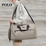 POLO旅行包男手提包男士行李包健身包大容量商务出差运动行李袋灰色