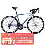 美利达（MERIDA）SHADOW幻影6  公路自行车  20速 培林花鼓 一体牙盘 平天青蓝/平静灰蓝 700*50CM(建议身高170-180CM)