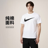耐克(NIKE)春夏男短袖T恤 纯棉 运动休闲 舒适百搭 DC5095-100 白XXL