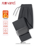 凡客诚品（VANCL）加绒卫裤子冬季男裤加厚宽松直筒休闲裤大码保暖男士卫裤 深灰 L