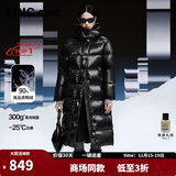 金羽杰明星同款冬季加厚保暖黑金羽绒服女长款新潮轻暖面包服Y23806208Y