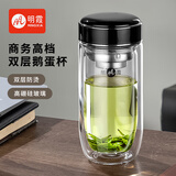 明霞玻璃杯带茶隔双层高硼硅玻璃水杯茶水分离车载杯子男泡茶杯