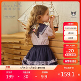 戴维贝拉库洛米联名女童套装公主裙儿童裙子夏季童装女孩衣服