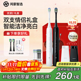 华为智选力博得智能声波牙刷2 优漾礼盒双支装 情侣成人电动牙刷鸿蒙智选 情侣生日礼物  (星夜黑+光感白)