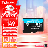 金士顿（Kingston）128GB TF（MicroSD）存储卡 内存卡U3 V30 A2 4K适配大疆Pocket 3/Action 5/无人机/运动相机/监控