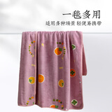 远梦毛毯法兰绒小毯子多功能懒人盖毯午睡空调毯薄款办公室盖毯 乐园_焦糖 100×140cm