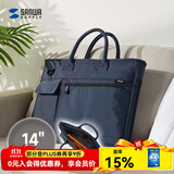 SANWA SUPPLY电脑包 小型单肩包手提包 休闲平板笔记本包 商务公文包男女 通勤 深蓝色 14英寸